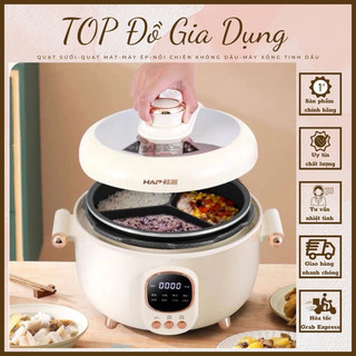 Nồi điện áp suất hap đa năng 3 ngăn 4l, 2 ngan - hàng chính hãng- bảo hành 12 tháng