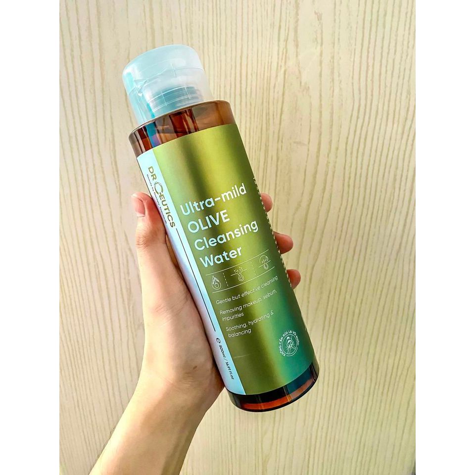 Nước Tẩy Trang DrCeutics Ultra Mild Olive Cleansing Water Làm Sạch Dịu Da 310ml/500ml