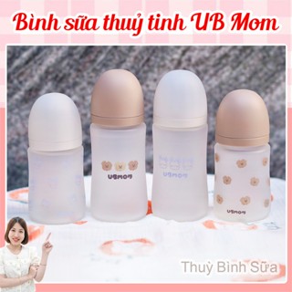Bình sữa Ubmom Thủy tinh chính hãng 180ml/240ml cho bé