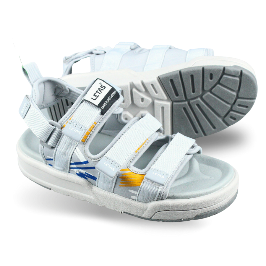 Giày sandal nam nữ unisex letas d719 thời trang, 3 quai ngang, êm, dép quai hậu đi học đi chơi
