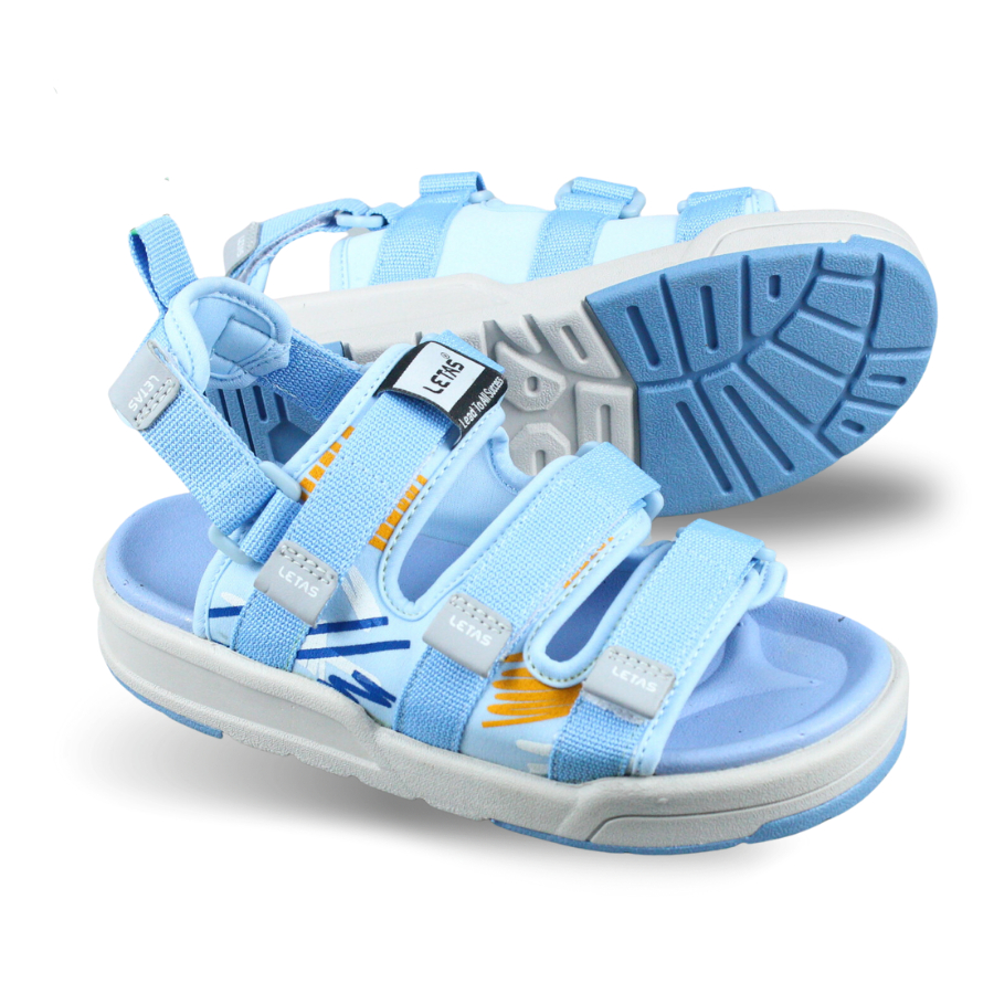 Giày sandal nam nữ unisex letas d719 thời trang, 3 quai ngang, êm, dép quai hậu đi học đi chơi