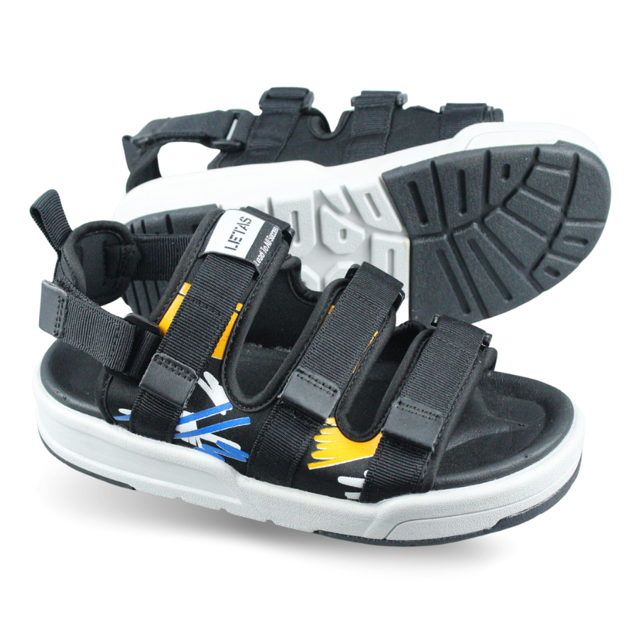 Giày sandal nam nữ unisex letas d719 thời trang, 3 quai ngang, êm, dép quai hậu đi học đi chơi