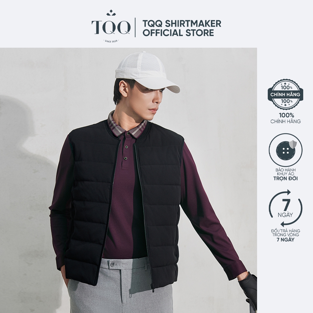 Áo khoác nam TQQ KH32271 chất liệu Polyester cao cấp với thiết kế chần bông 3 lớp hiện đại giữ ấm tốt