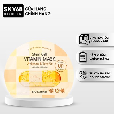 Mặt nạ BANOBAGI Dưỡng Sáng Và Nâng Tone Da Stem Cell Vitamin Mask 30ml - CARO Tone Up