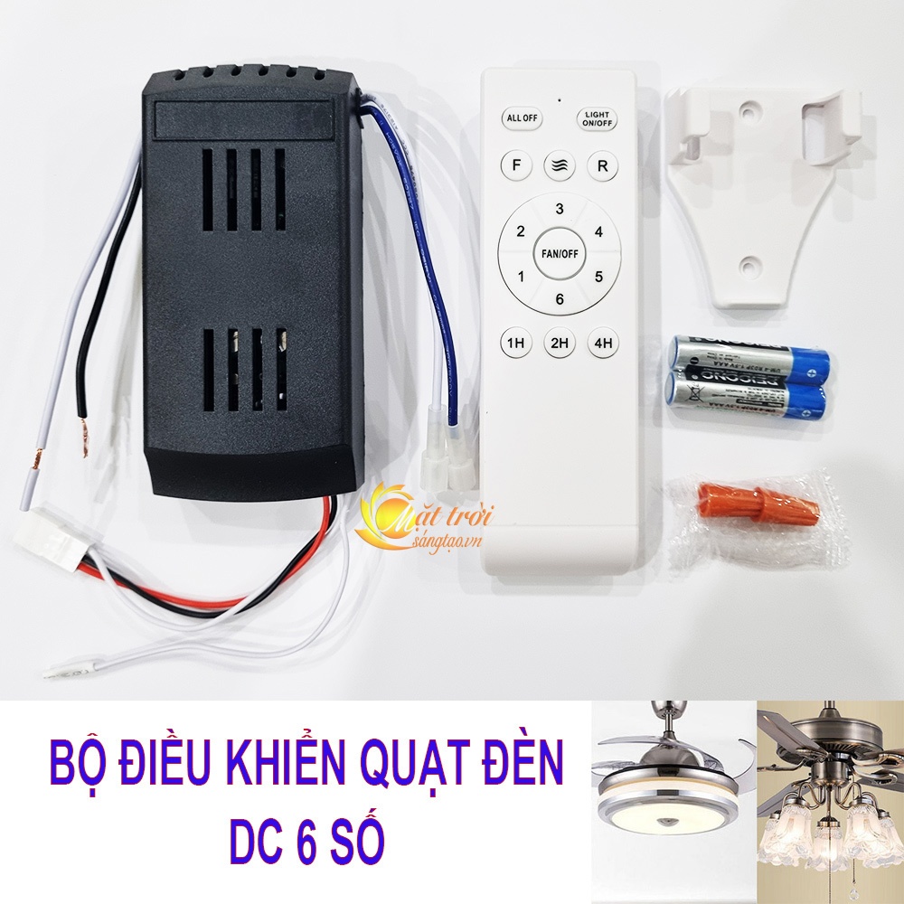 Bộ điều khiển quạt trần có đèn DC 6 số