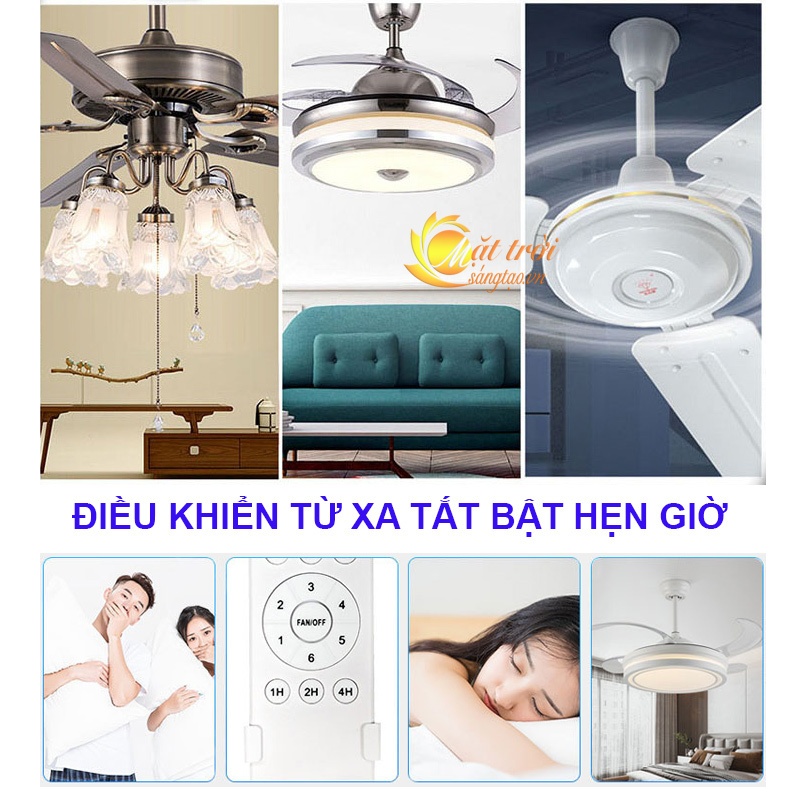 Bộ điều khiển quạt trần có đèn DC 6 số