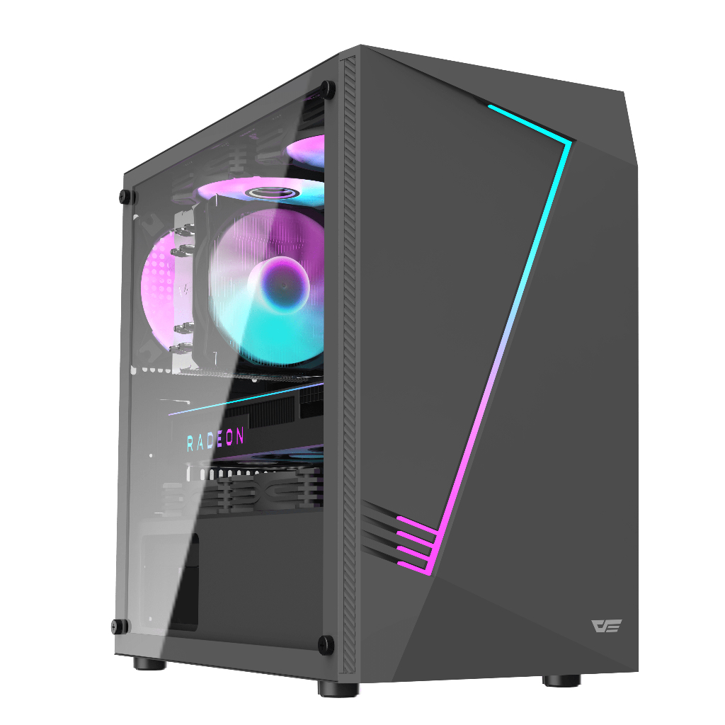 Vỏ case pc mini tower M-ATX Darkflash AL390 mặt kính chính hãng giá rẻ