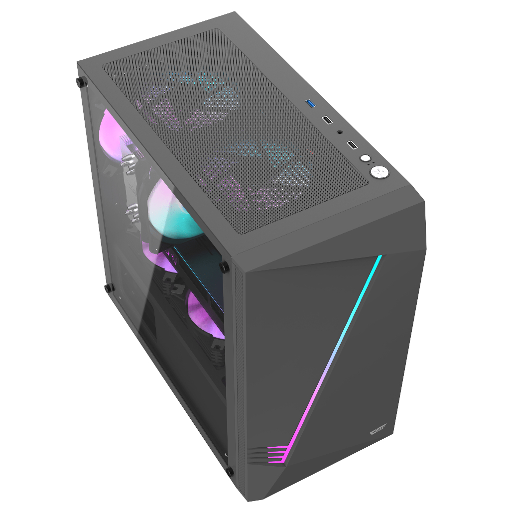 Vỏ case pc mini tower M-ATX Darkflash AL390 mặt kính chính hãng giá rẻ