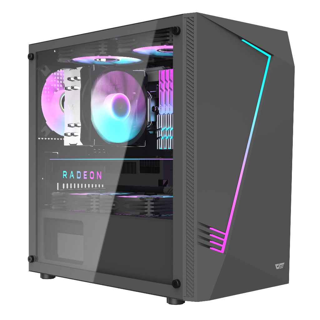 Vỏ case pc mini tower M-ATX Darkflash AL390 mặt kính chính hãng giá rẻ