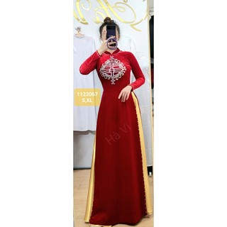 Áo dài cô dâu chất Nhung Tuyết