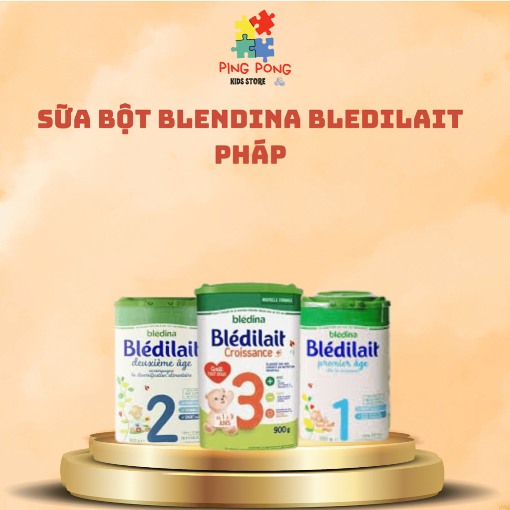 SỮA BỘT BLENDINA BLEDILAIT PHÁP SỐ 1,2,3 CHO BÉ TỪ 0 - 6 THÁNG TUỔI, 900G