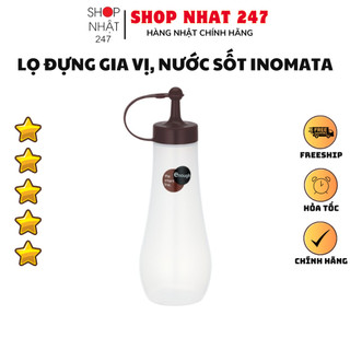 [Hỏa Tốc HN] Bình đựng gia vị, nước sốt, nước tương Enough 360ml Màu nâu Nội địa Nhật Bản
