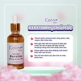 Tinh chất dưỡng tóc Keratin Phục hồi, giúp tóc mềm mượt, hạn chế khô xơ | Kolorhair,Kolor Hair| DIVA