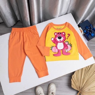 Bộ dài bé gái Omikid 8-60kg, bộ ngủ cotton bé gái cao cấp bán shop