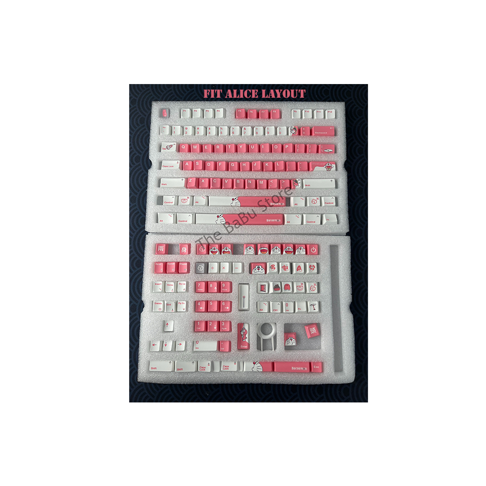 Keycap Doraemon Hồng Cute | Cherry Profile | PBT Dyesub