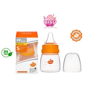 Bình sữa WESSER, Bình sữa cổ hẹp nhựa PP 60ml