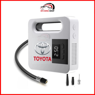 Máy Bơm Lốp Xe Ô Tô Điện Tử TOYOTA Thông Minh Tự Ngắt XeAuto Cao Cấp màn LCD - Lỗi 1 đổi 1 - Bảo Hành 12 Tháng Đổi Mới