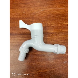 Vòi nhựa vòi hồ ABS tay gạt cực dày màu trắng