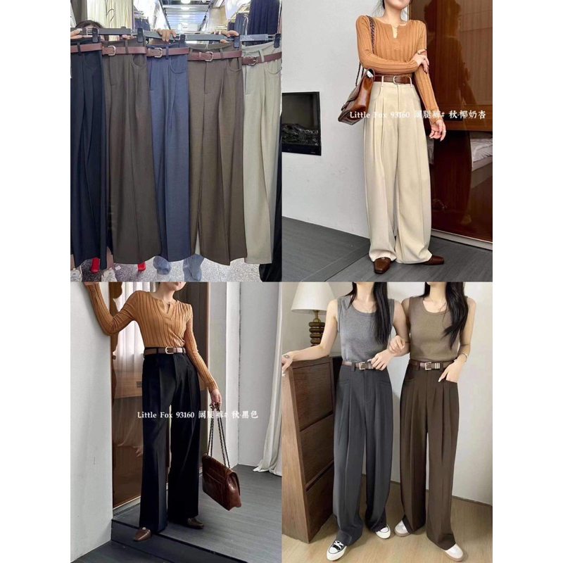 8802 QUẦN VẢI SUÔNG MỘT CÚC TÚI VÒM KÈM BELT