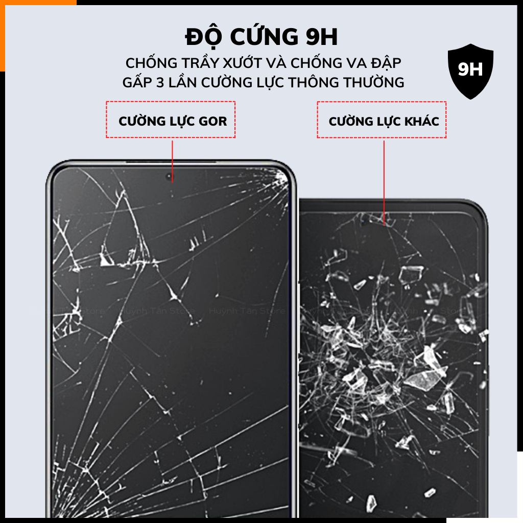 Cường lực xiaomi mi 13 mi 14 trong suốt KHÔNG FULL MÀN chống bám vân tay chính hãng GOR phụ kiện huỳnh tân store