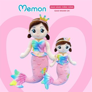 Gấu bông nàng tiên cá thêu sao nhồi bông cho bé cao cấp memon