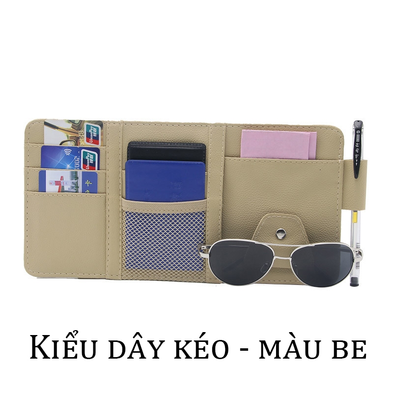 Túi kẹp tấm chắn nắng ô tô YIPAUTO Túi nhiều ngăn treo tấm chắn nắng Ví kẹp chắn nắng ô tô