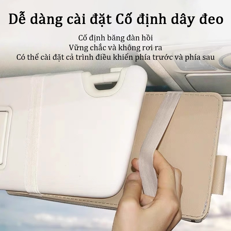 Túi kẹp tấm chắn nắng ô tô YIPAUTO Túi nhiều ngăn treo tấm chắn nắng Ví kẹp chắn nắng ô tô