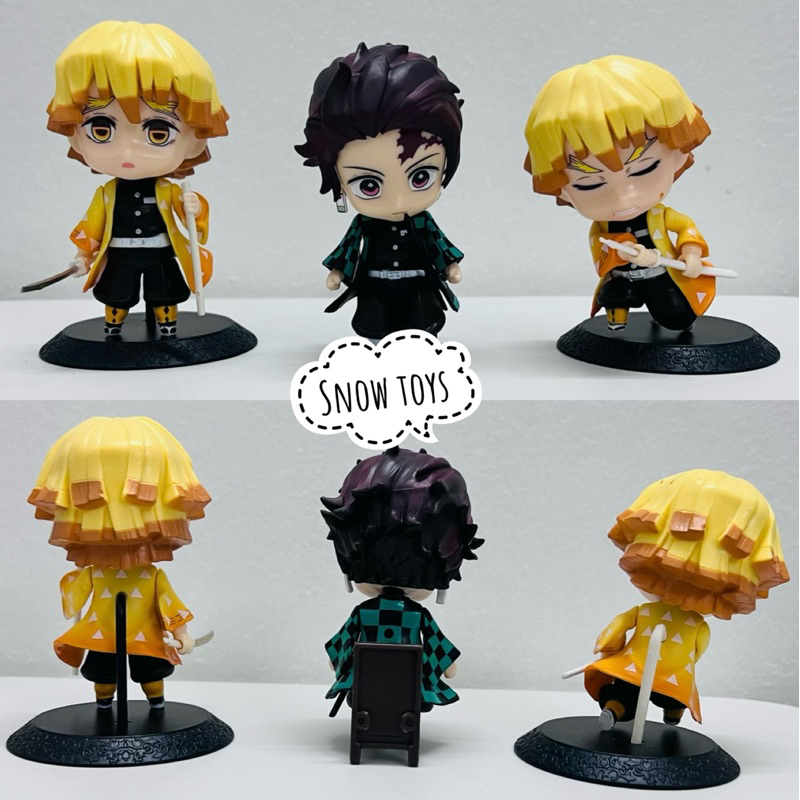 Mô hình Kimetsu No Yaiba Thanh gươm diệt quỷ - Tanjiro Nezuko hóa quỷ Zenitsu Inosuke - Q Posket Qposket - Cao 10~12cm