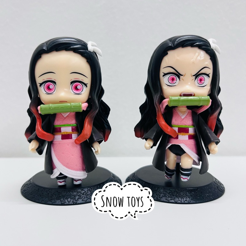 Mô hình Kimetsu No Yaiba Thanh gươm diệt quỷ - Tanjiro Nezuko hóa quỷ Zenitsu Inosuke - Q Posket Qposket - Cao 10~12cm