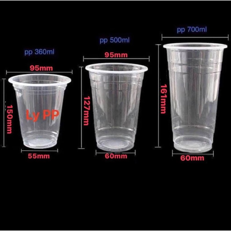 Ly nhựa PP (HKP ) 360ml , 500ml , 700ml , 800ml , 1000ml