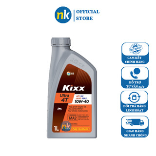 Nhớt Kixx Ultra 4T Fully Synthetic 10W40 dành cho xe số, xe mô tô PKL hàng chính hãng nhập khẩu Hàn Quốc 100%