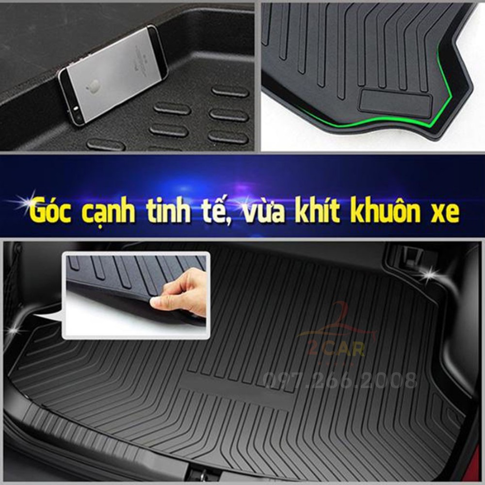 Lót cốp nhựa dẻo xe Kia SOLUTO 2019- 2020- 2021- 2022- 2023 Hàng cao cấp không mùi, chống bám nước, vừa khít xe
