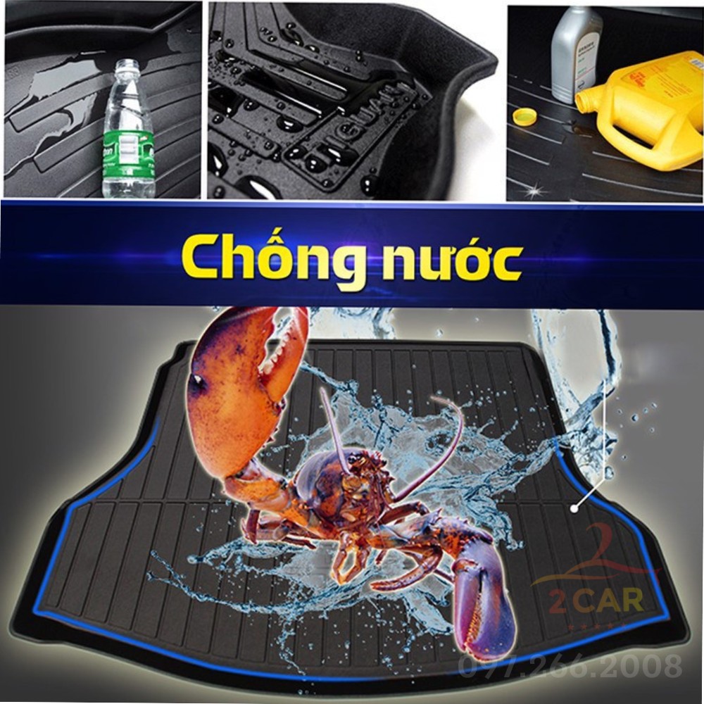 Lót cốp nhựa dẻo xe Kia SOLUTO 2019- 2020- 2021- 2022- 2023 Hàng cao cấp không mùi, chống bám nước, vừa khít xe