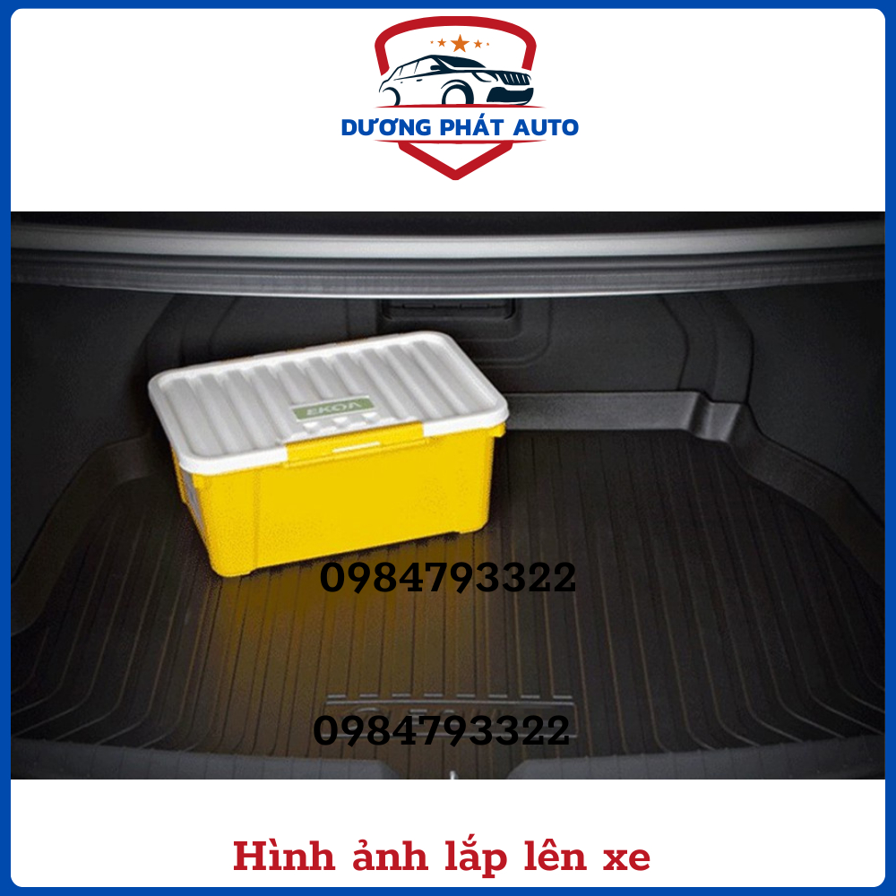 Lót cốp nhựa dẻo xe Kia SOLUTO 2019- 2020- 2021- 2022- 2023 Hàng cao cấp không mùi, chống bám nước, vừa khít xe