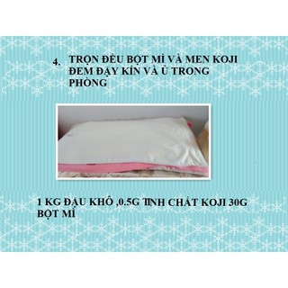 Men koji Aspergillus oryzae màu xanh trung quốc  lên men đậu hạt làm tương