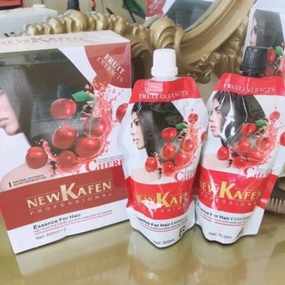 Nhuộm đen - nâu thảo dược cherry new kafen phủ bạc 100% không dính da đầu 500mlx2