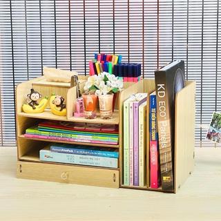 Kệ sách để bàn mini giá để tài liệu văn phòng phẩm b06 có ngăn để khăn giấy 📚🍊
