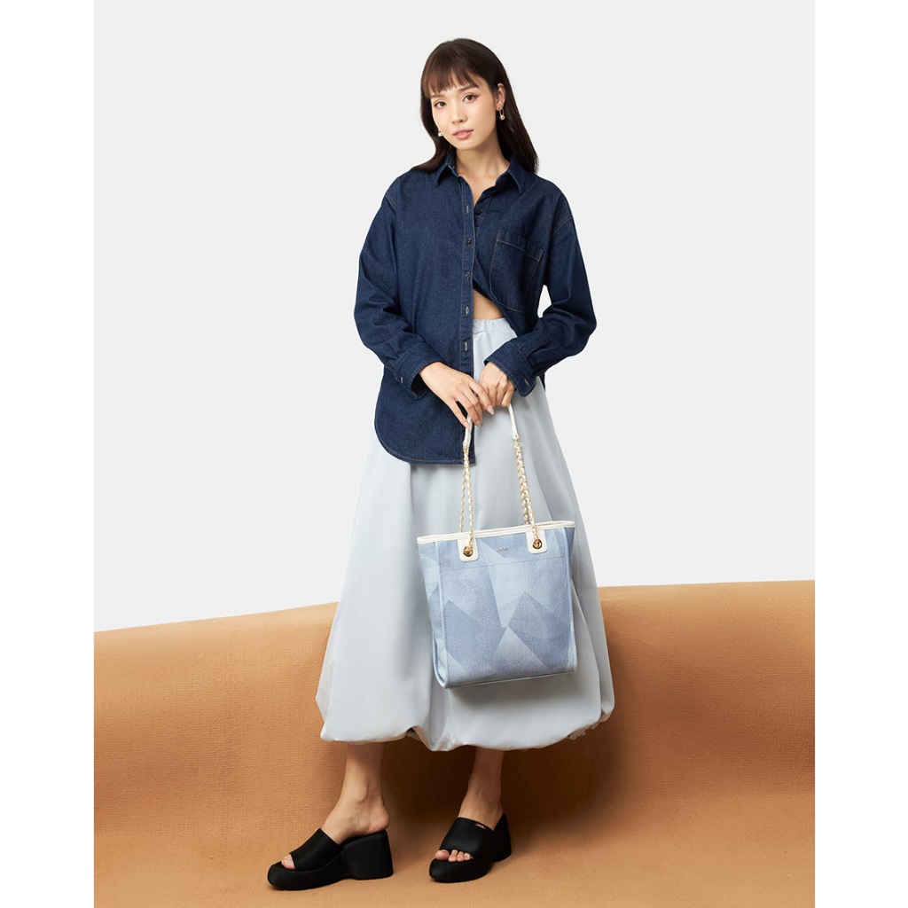 Túi Xách Nữ Thời Trang JUNO Cỡ Trung Tote In Logo Jn TXT305