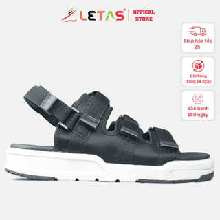 Giày sandal nam nữ unisex Letas D1001 Đen Ghi