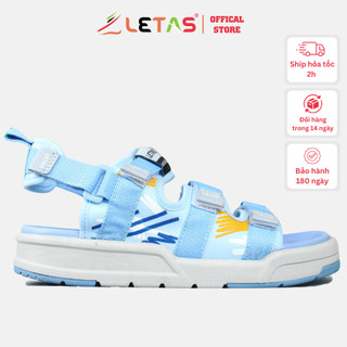 Giày sandal nam nữ unisex letas d719 màu xanh ngọc, dép quai hậu đế cao nhẹ nhàng, xăng đan đi hoc