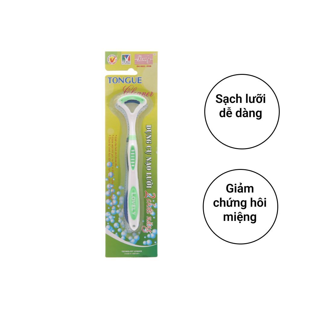 Cây nạo lưỡi LOVELY giúp sạch miệng, giảm hôi miệng hiệu quả.