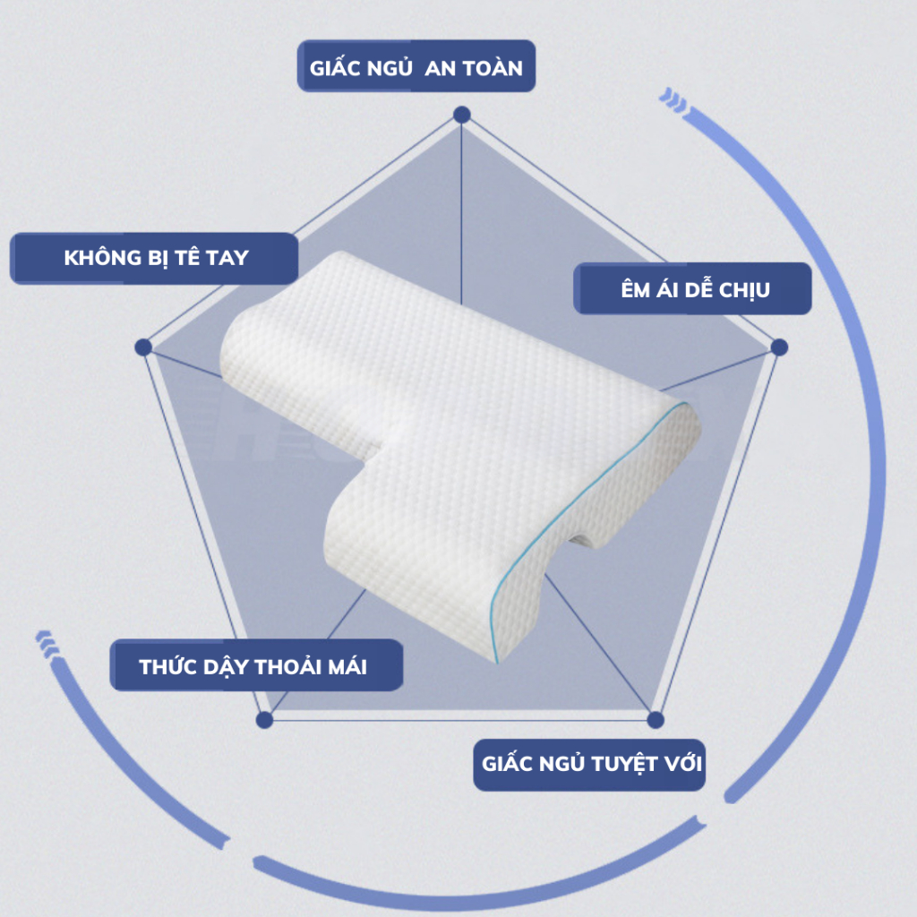 Gối Kê Tay Tình Yêu HOPDEX Cho Cặp Đôi Chống Tê Mỏi Tay Giúp Ngủ Ngon HƠn