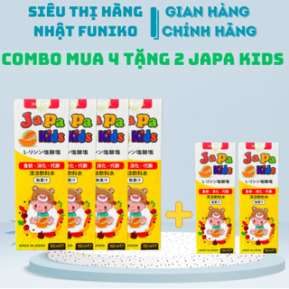 Combo mua 4 Tặng 2 siro ăn ngon Japa kids orihiro lọ 100ml cải thiện tầm vóc cho bé hỗ trợ biếng ăn tăng cân