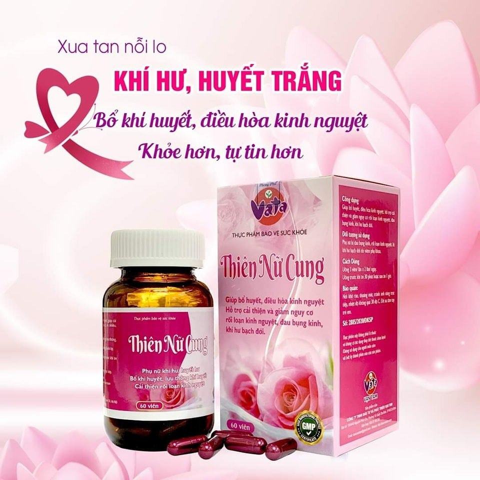 Thiên nữ cung giúp điều hòa kinh nguyệt, giúp bổ khí huyết, vĩnh biệt tắc kinh, chậm kinh nguyệt, rong kinh kéo dài