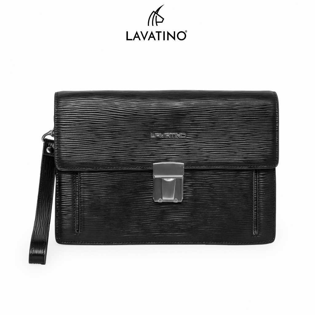 Ví Nam Cầm Tay EDGAR Clutch Da Bò Thật Cao Cấp Thiết Kế Khoá Mật Mã Chính Hãng LAVATINO - CLB16