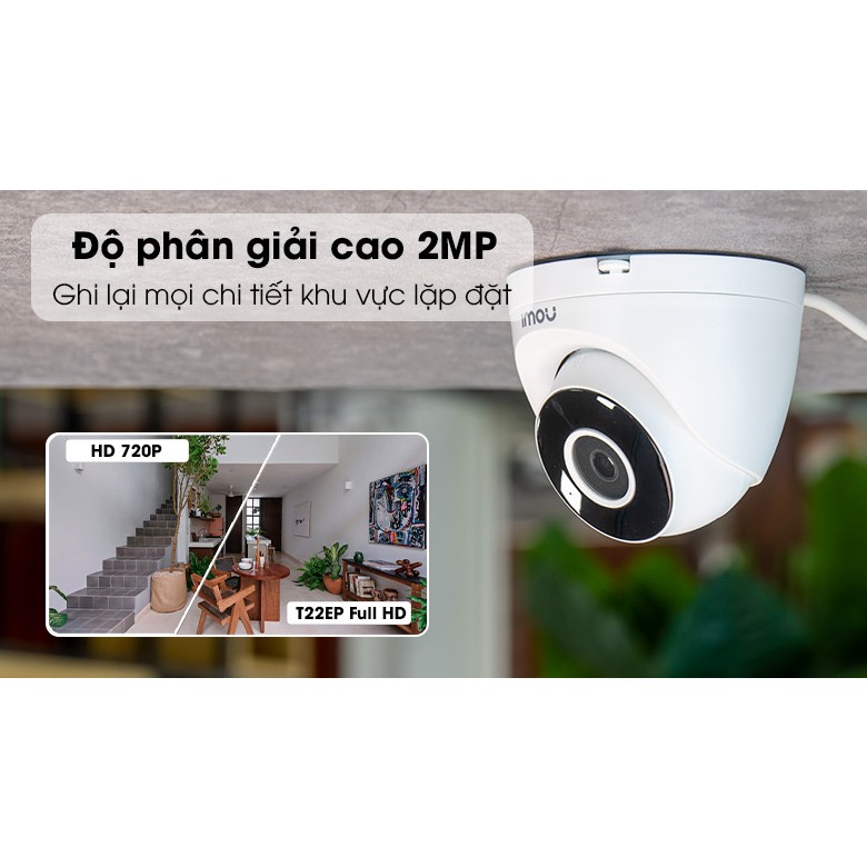 Camera Wifi IMOU trong nhà T22EP 2MP, T42EP 4MP có mic thu âm - TRANGIATELECOM