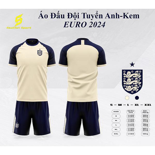 Bộ Quần Áo Thể Thao Áo Đấu Đội Tuyển Anh - EURO 2024