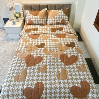 Bộ 5 món chăn ga gối chăn hè poly cotton đủ kích thước 1m6 .1m8 .2m2