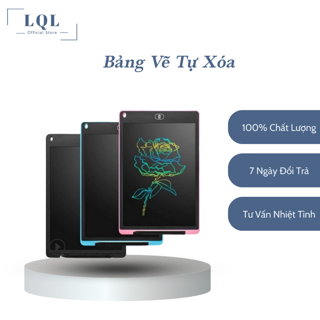 Bảng Vẽ Tự Xóa LCD Thông Minh Tự Động Xóa Cho Bé Dễ Dàng Sử Dụng LQL Store