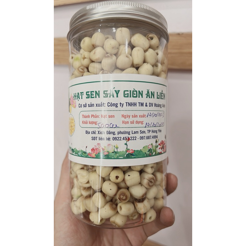 Hạt sen sấy Giòn không đường - Thực phẩm vì sức khoẻ